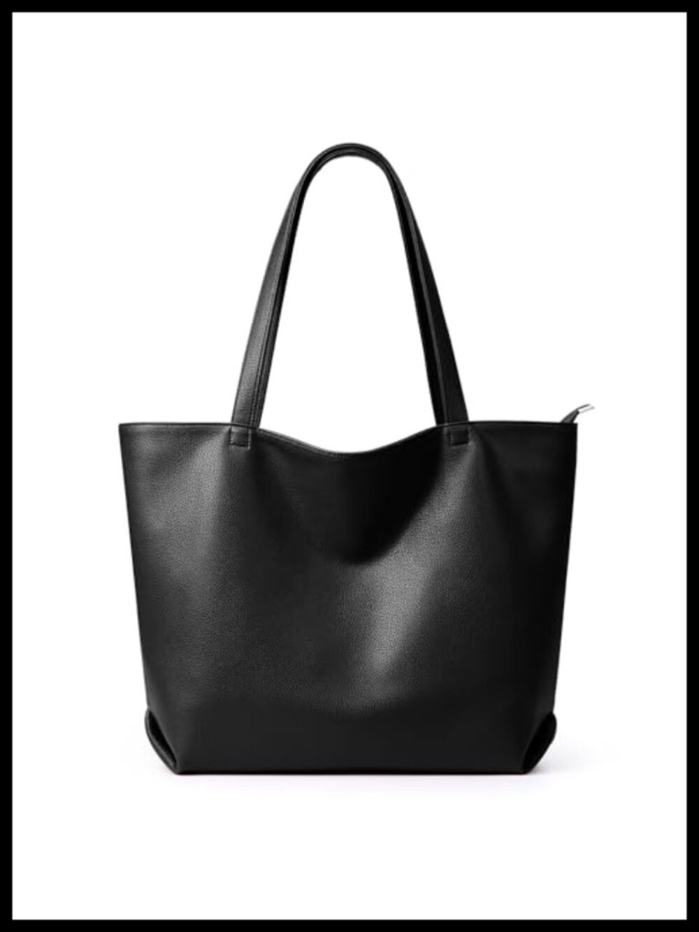 Large Vegan Leather Tote Bag Hobo Zipper Shoulder Purse Women Commute Travel